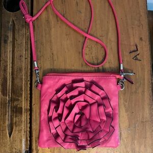 Pink Floral Crossbody Bag